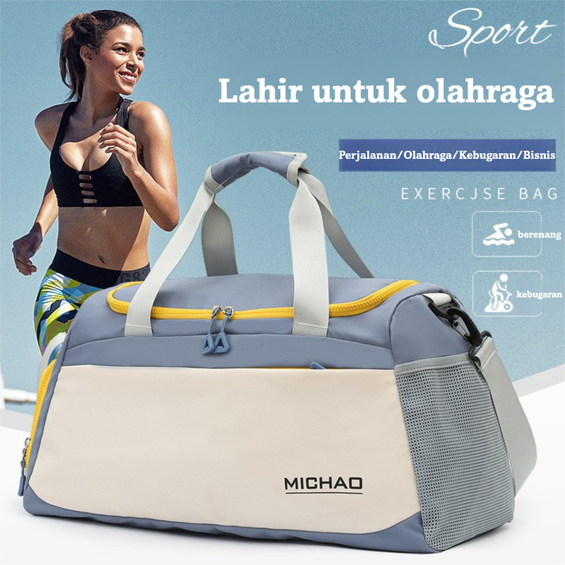 Tas Gym Wanita 2024 - FREE Tas Kecil Material Nylon Waterproof & Anti Bau