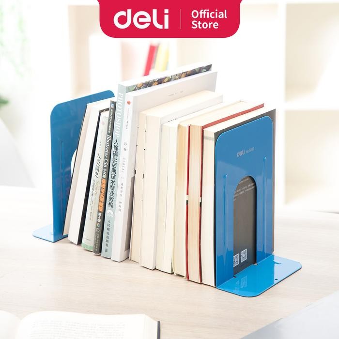 

Deli E9263 Book End/Penahan Buku-Metal Book End 228mm - Hitam