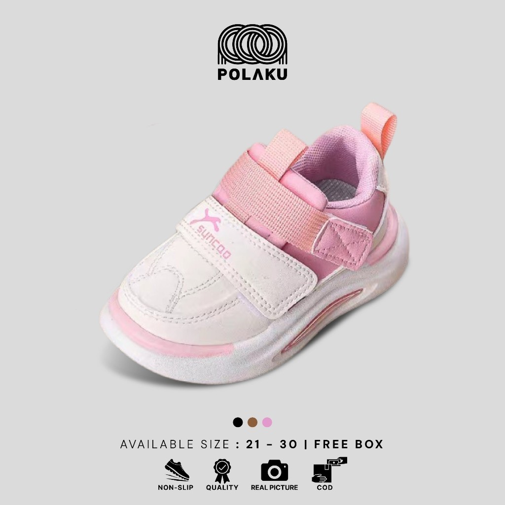 NEROSHOP PLK FREE BOX SIZE 21-30 Sepatu Anak Korean Style Premium Sneakers Anak LV0549