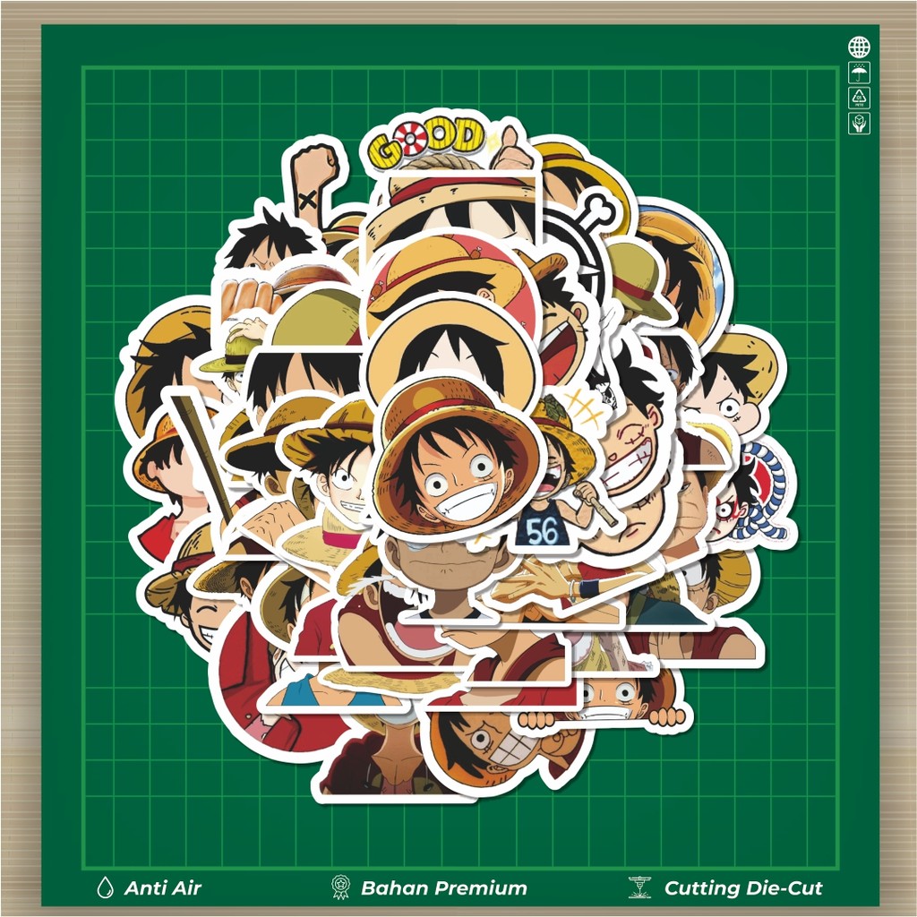

HOT 50 PCS STIKER Stiker Anime One Piece Luffy Stiker Fashion Cars Decal Dingin Kartu Album Custom Vinyl Anti Air- Sticker Aesthetic Buku Journal Koper Casing HP Tablet Laptop Helm Motor Botol Minum