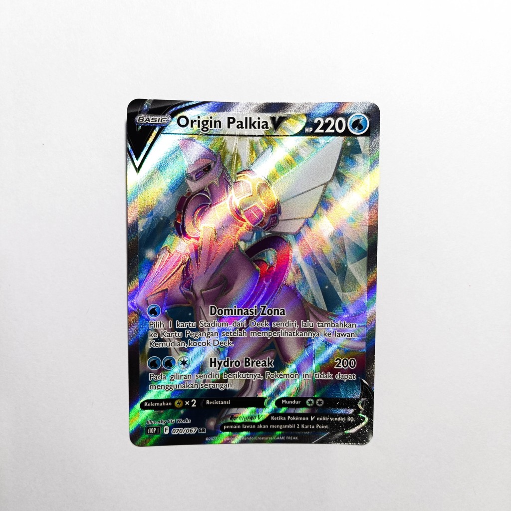 Origin Palkia V SR 070/067 S10P Penyulap Ruang Kartu Pokemon TCG Original Indonesia