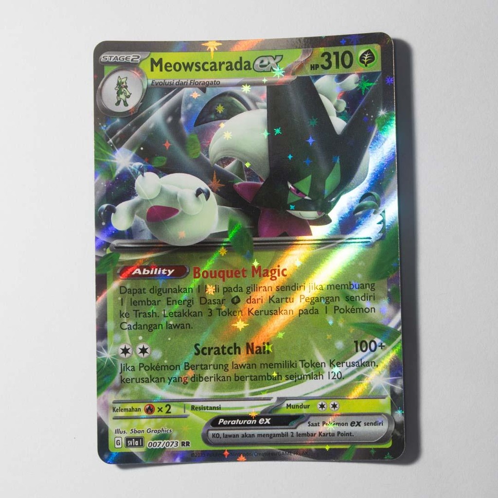 Meowscarada EX RR 007/073 SV1a Hantaman Triplet Kartu Pokemon TCG Original Indonesia