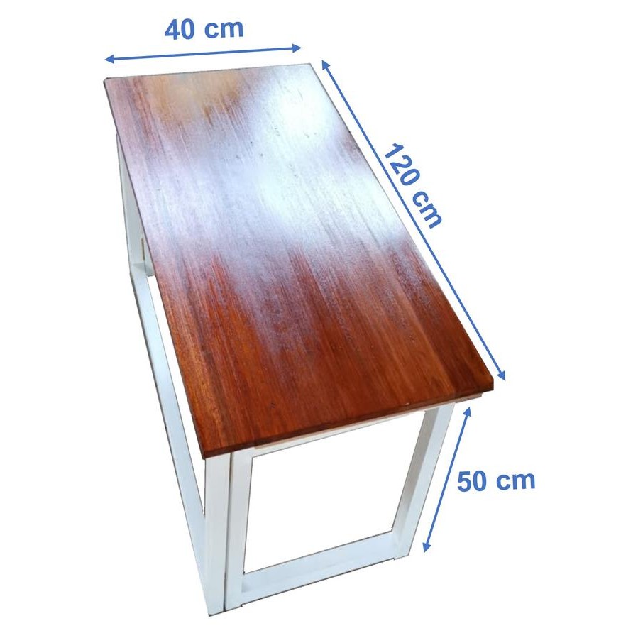 Meja Lipat 120x40 Tinggi 50 cm Full Kayu Solid