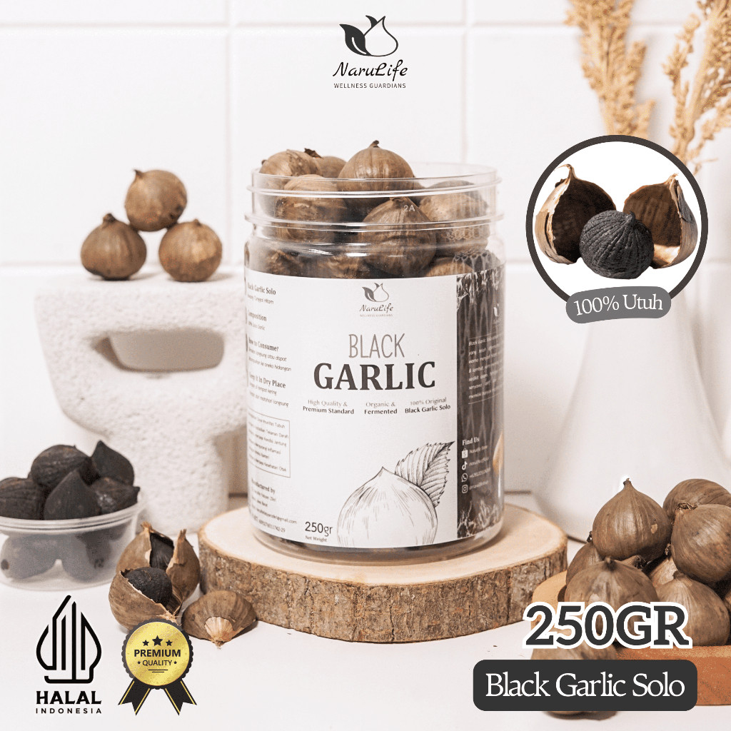 

Narulife Black Garlic Solo (Bawang Hitam Tunggal) 250gr | ORI 100% PREMIUM