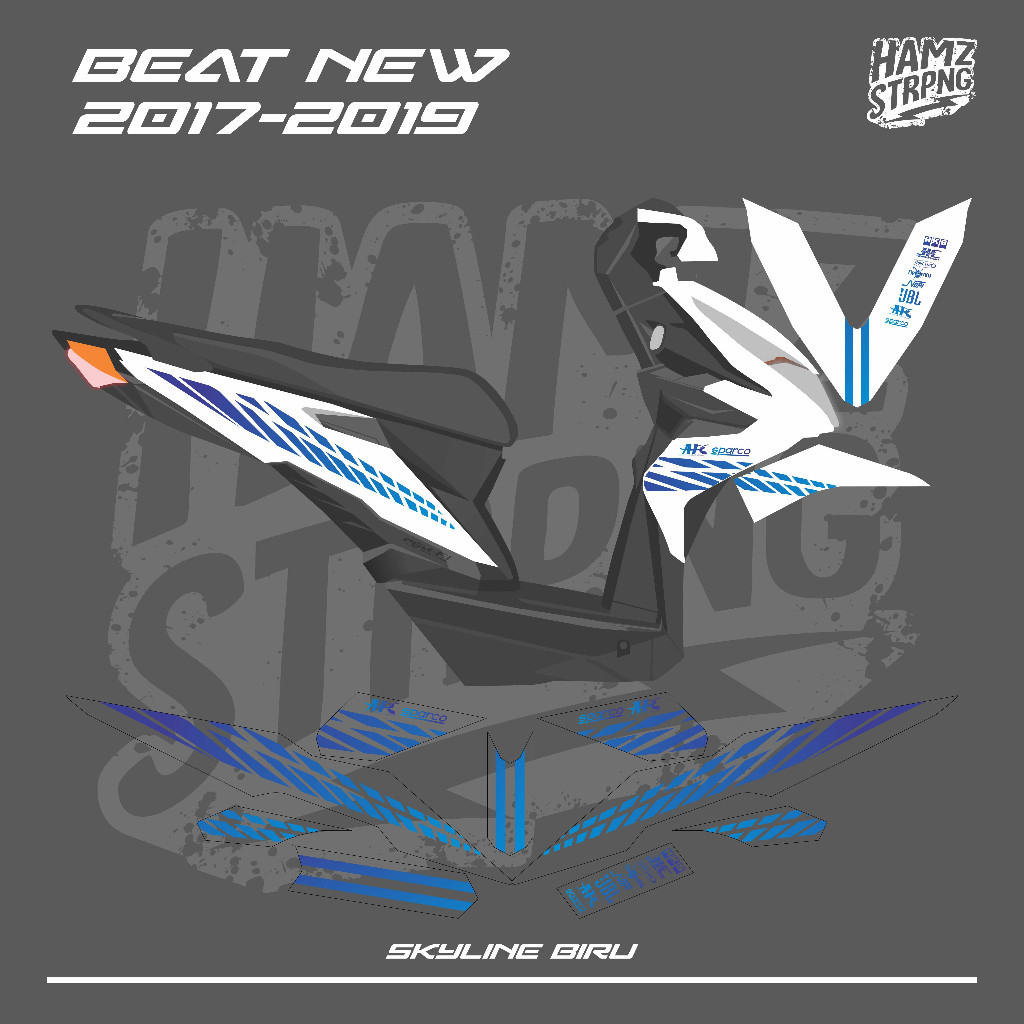 Striping Transparan Beat New ESP Skyline Fast & Furious Livery