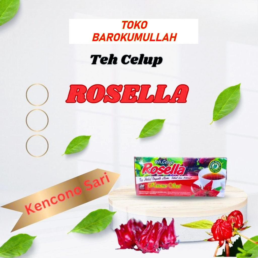 

Teh celup bunga Rosella Rosela Rossela Rossella Herbal Asli Original kencono sari