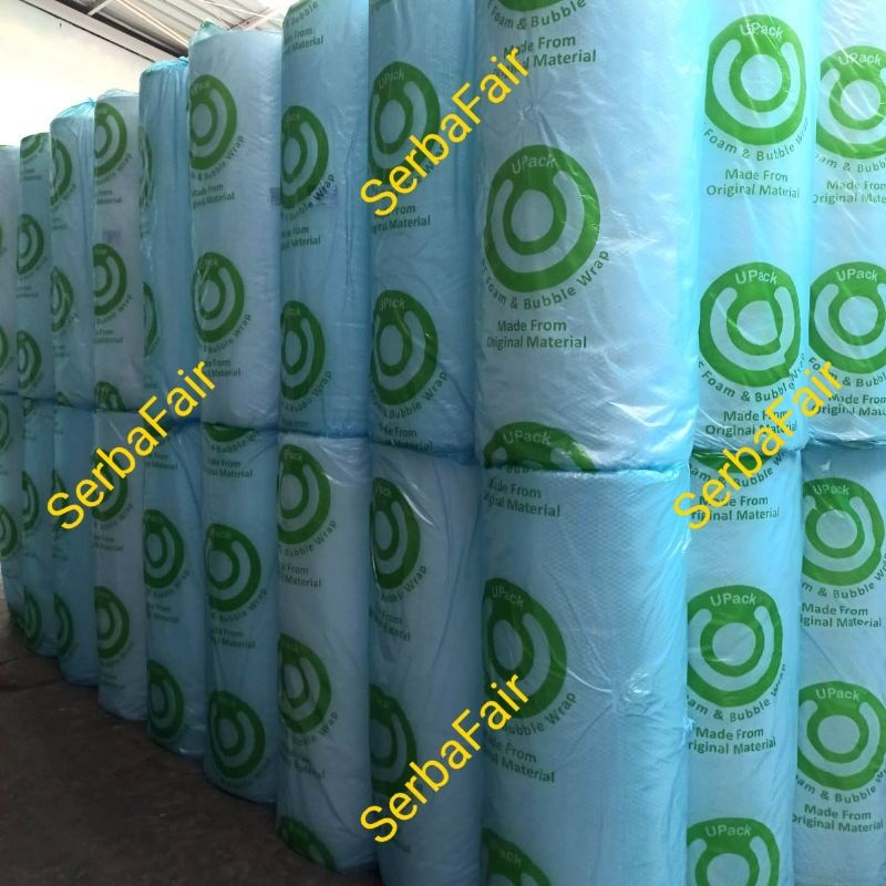 

Bubble wrap bening putih UPACK HIJAU 50M x 1.25M Medium Quality Bubblewrap Bandung