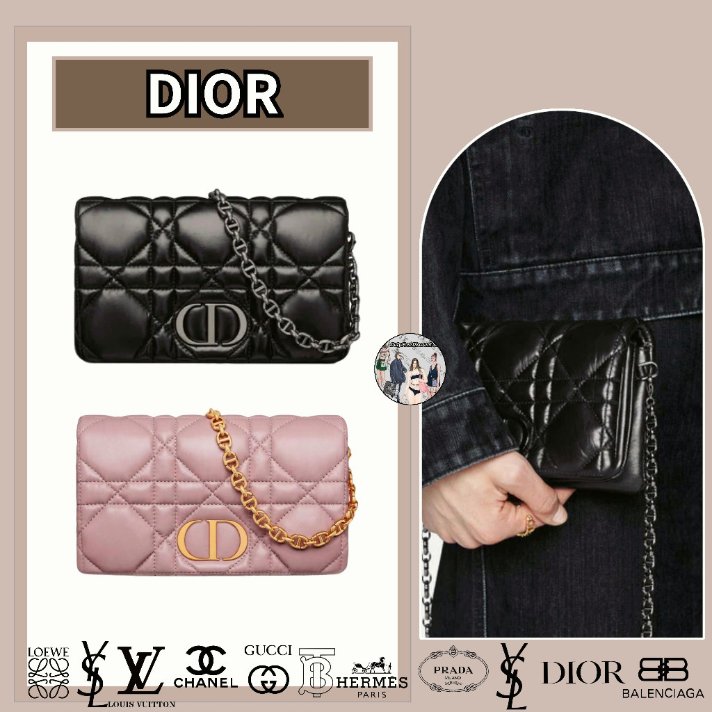 Desain Meriam Tas DIOR Kecil / Versi Terbaru / 100% Otentik (Tas Tangan / Tas Bahu) Garansi Dua Tahu