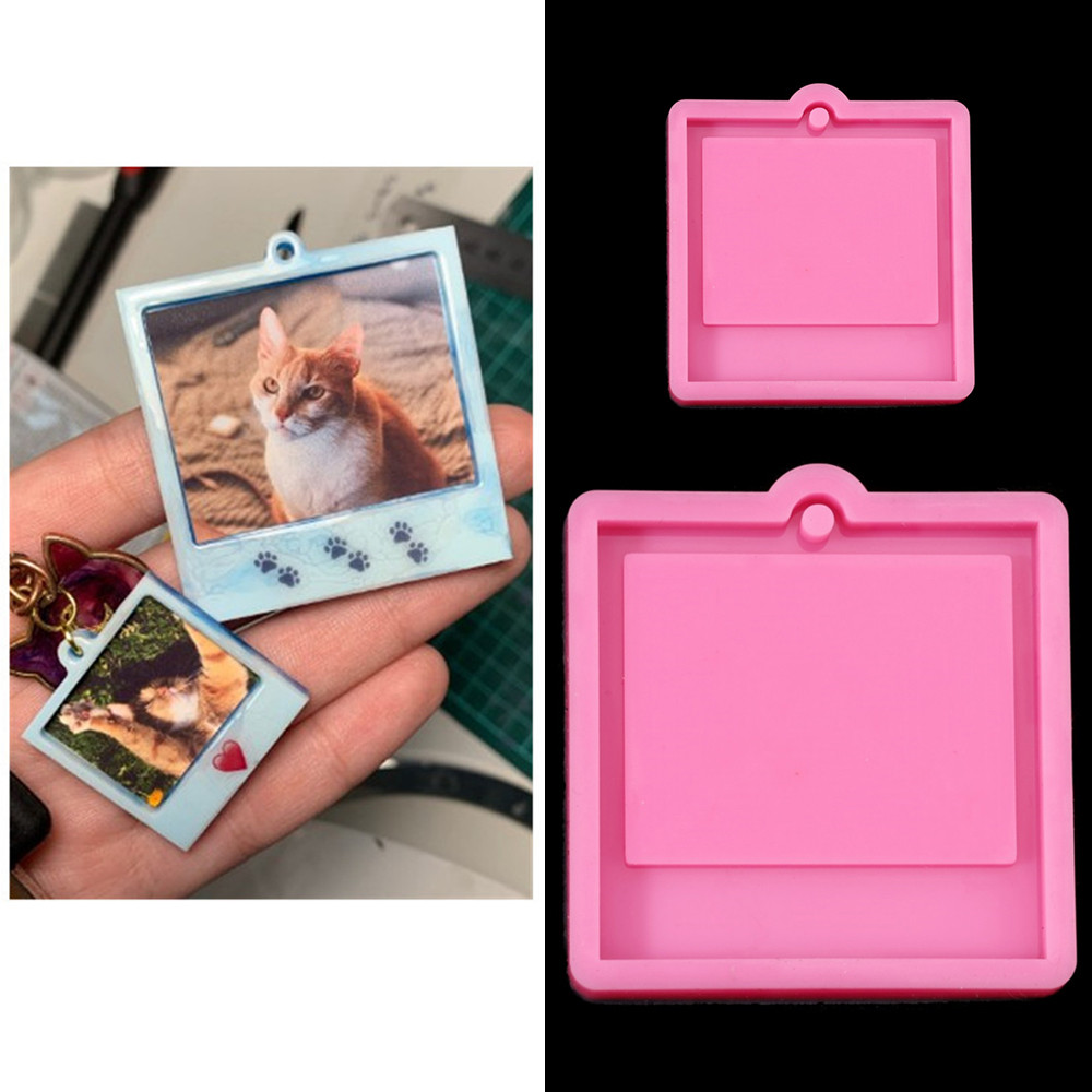 

Photo Frame Epoxy Resin Keychain Mold Cat Dog Tag Pendant Silicone Mould For DIY Casting Crafts Jewelry Making Accessories