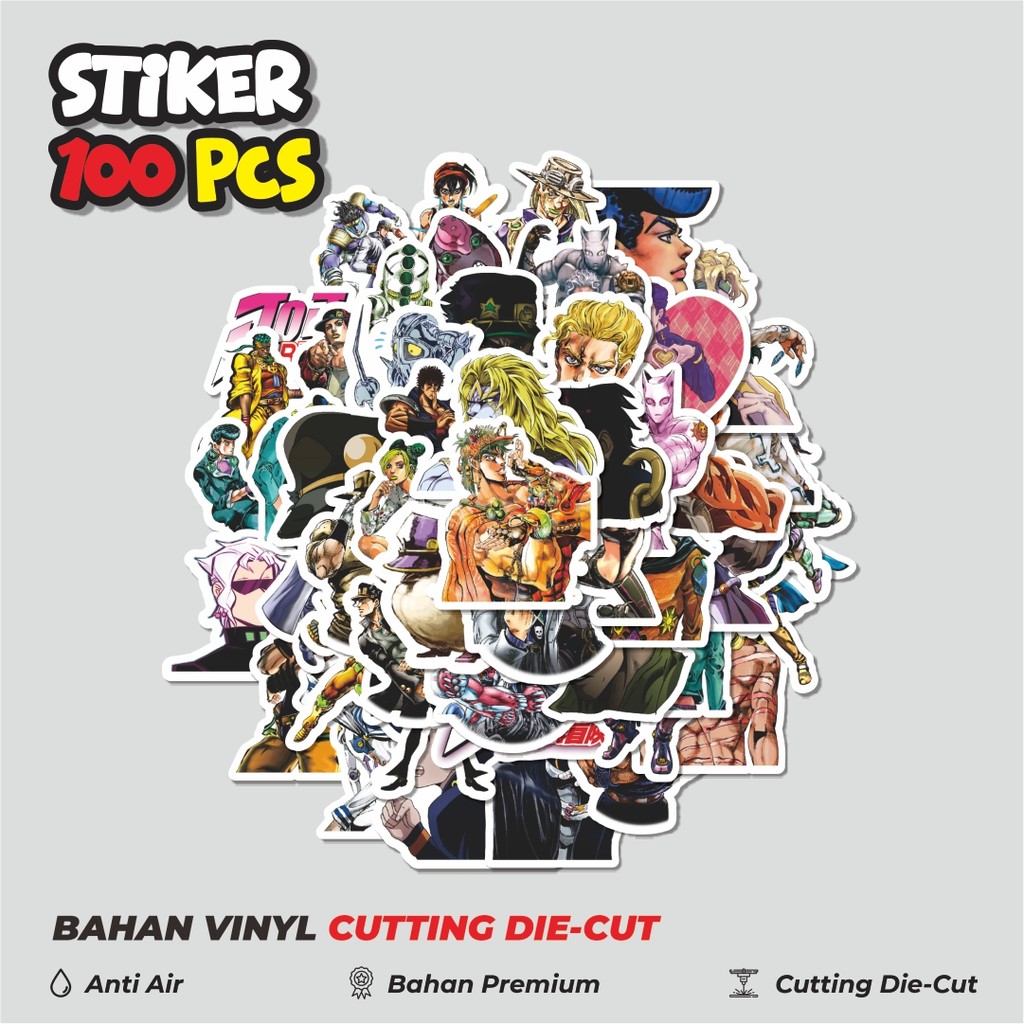 

Terbaru! 50 pcs Stiker Manga JoJo's Bizarre Adventure Stone Ocean Dekorasi Lucu Kreatif untuk Notebook, Skateboard, HP