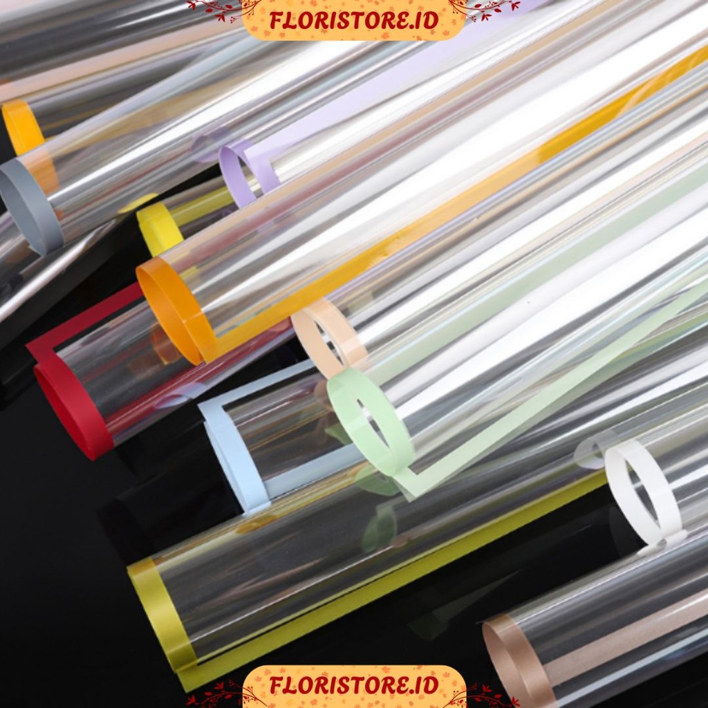 

TRANSPARENT FRAME COLOR OPP / CELLOPHANE / FLORIST PAPER / KERTAS BUKET BUNGA / WRAPPING WRAPPER