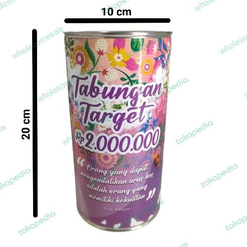 

Celengan Target kaleng tabung (L)