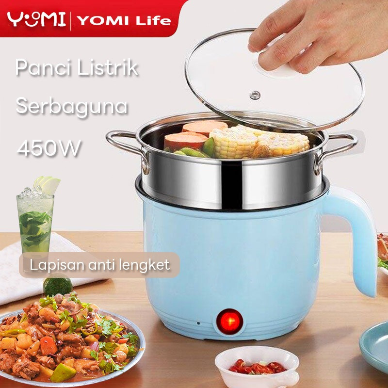 Panci Elektrik 3 In 1 Anti Lengket / Panci Listrik Multifungsi / Panci Listrik Serbaguna Steamer Coo