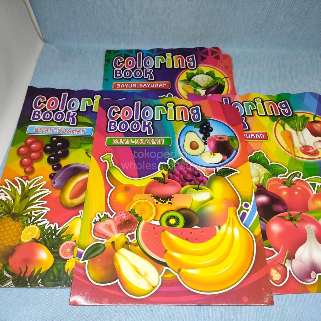 

Buku mewarnai (ukuran jumbo) anak-anak seri buah dan sayur