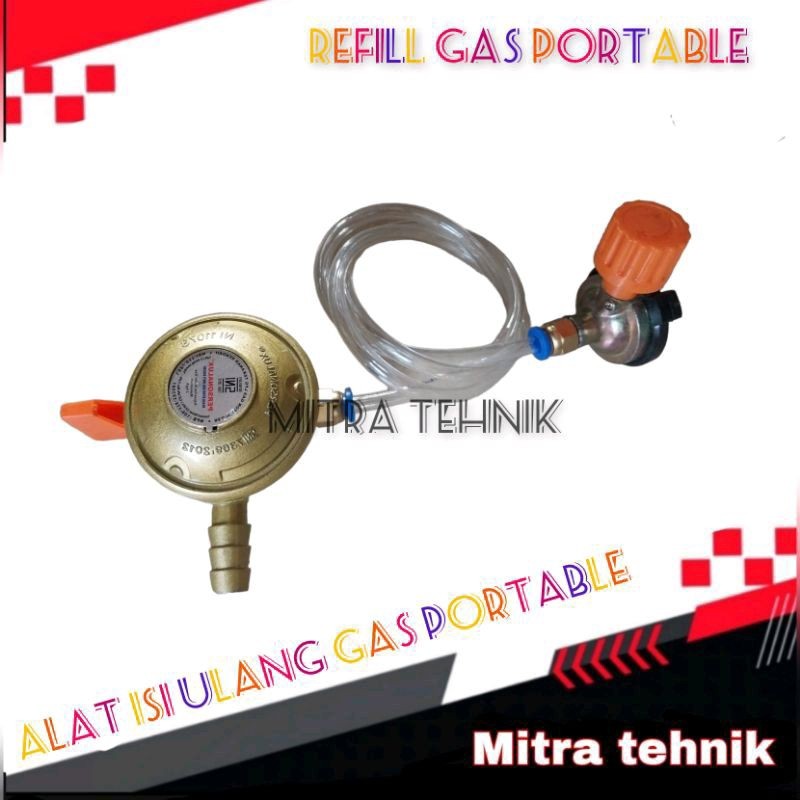 Alat isi ulang gas portable alat reffil isi ulang gas kaleng fullset