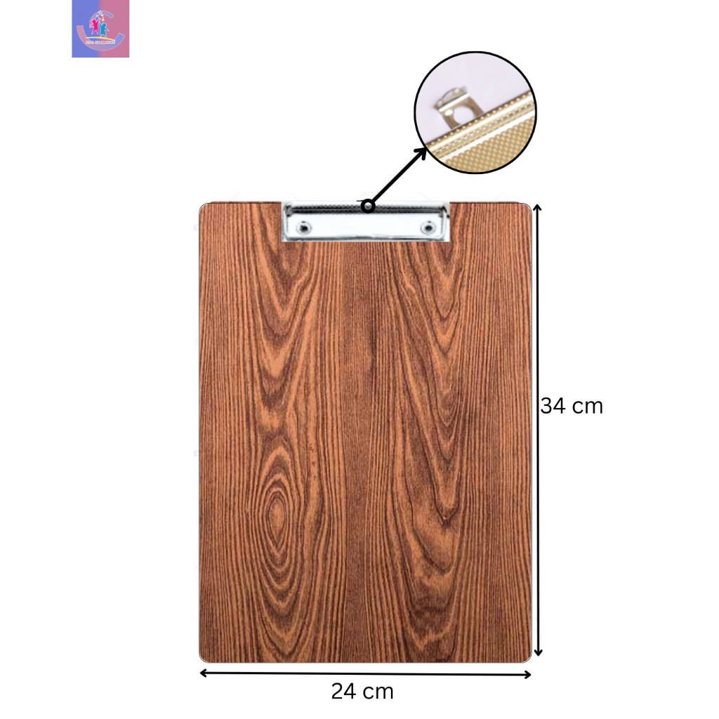 

Papan Ujian Clipboard - Papan Jalan - Papan Dada Kayu F4 Folio Clip Board / K E