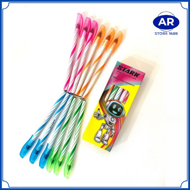 

AR GROSIR (12pc) PULPEN ULIR / PEN LILIN STARK 1 PAK / BOLPOIN HITAM MURAH