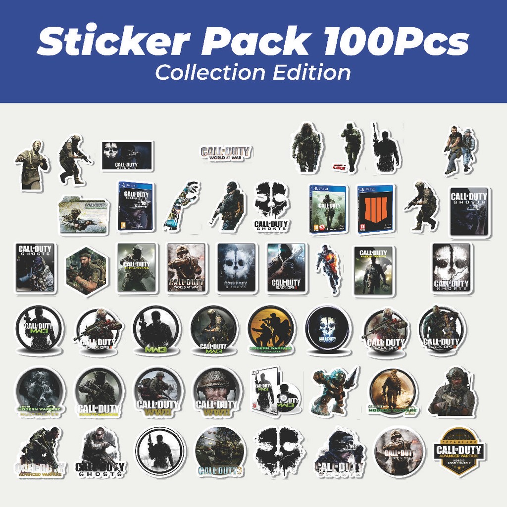 

Hot Stiker Call Of Duty Series Game 1 Lucu Anti Air Stikers Berperekat Waterproof Sticker Decal Buat Motor Helm Buku Journal Koper Casing HP Laptop Botol Minum
