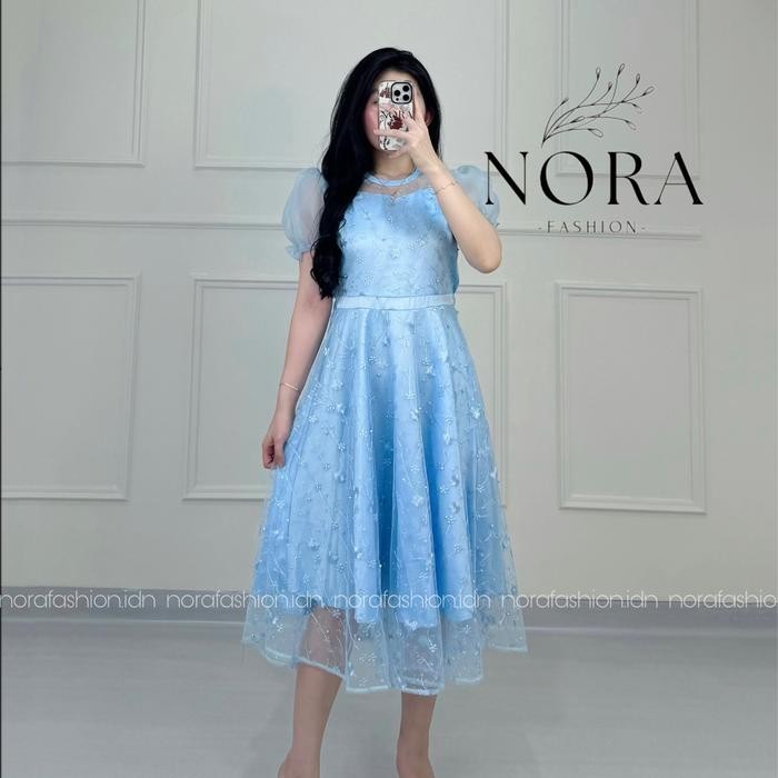 Cheryl Dress [M-XL] - Nora Fashion - Dress Pesta Wanita - Dress Tile Mutiara - Dress Kondangan - Dre