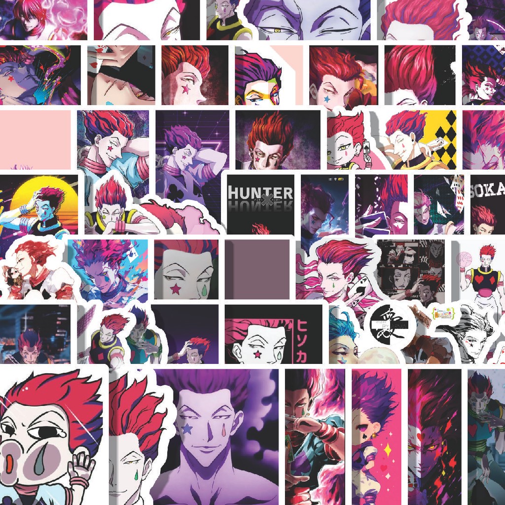 

Stiker Cutting Pack Stiker Anime Hisoka Hunter x Hunter Isi 100Pcs Series Aesthetic Lucu Keren Untuk Koper Bahan Vynil