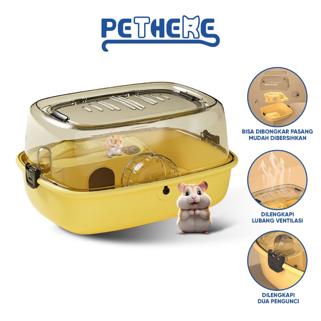 MER.SHOP DISKON 15RB PET THERE Kandang Hamster Portable F21 Rumah Hamster  Sugar Glider Ekstra Besar