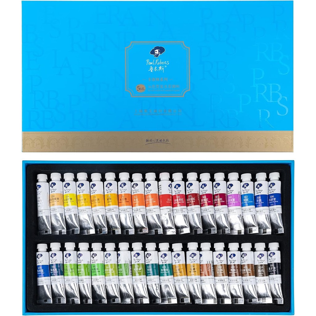 

Paul Rubens Watercolor Paint, 36 Vibrant Colors Rich Pigments for Watercolor Painters, Students, Beginners, Hobbyist(5ML Tube)