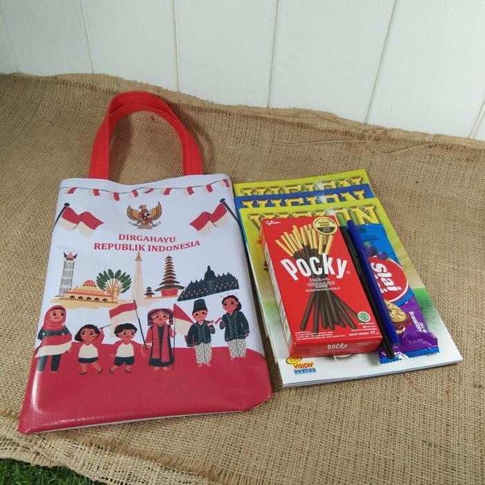 

Tas 17an Souvenir Lomba 17 Agustusan Goodie Bag Merah Putih Dirgahayu - 20x30cm