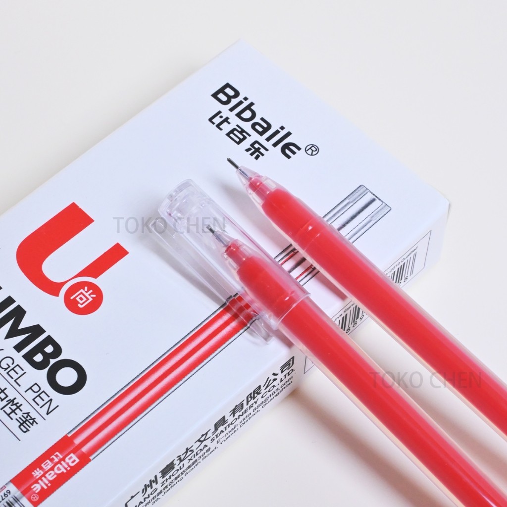 

Bibaile Pulpen Gel 3 Warna Hitam/Biru/Merah - Sistem Isi Ulang 0.5mm dengan Tinta Anti Bocor Ujian Nasional