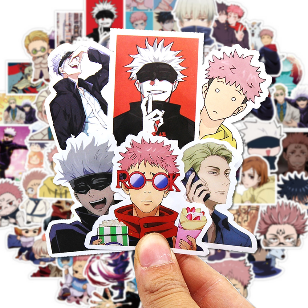 

30/60/180pcs Cartoon Jujutsu Kaisen Stickers Cute Decals Toy Stationery Guitar Phone Bicycle Laptop Luggage Car Graffiti Kids