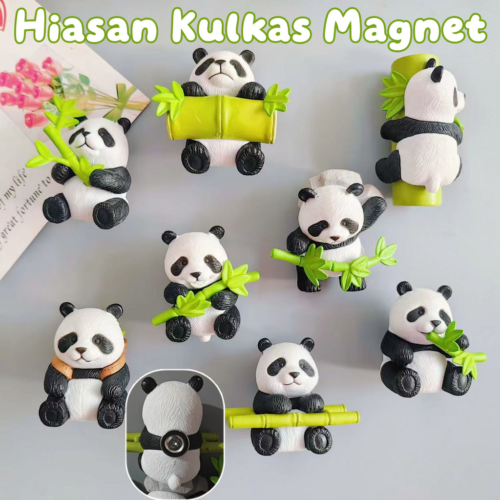 Magnet Kulkas Panda Lucu / Kulkas Boneka Kartun Hiasan Magnet / Tempelan Kulkas Magnet / Hiasan Kulk