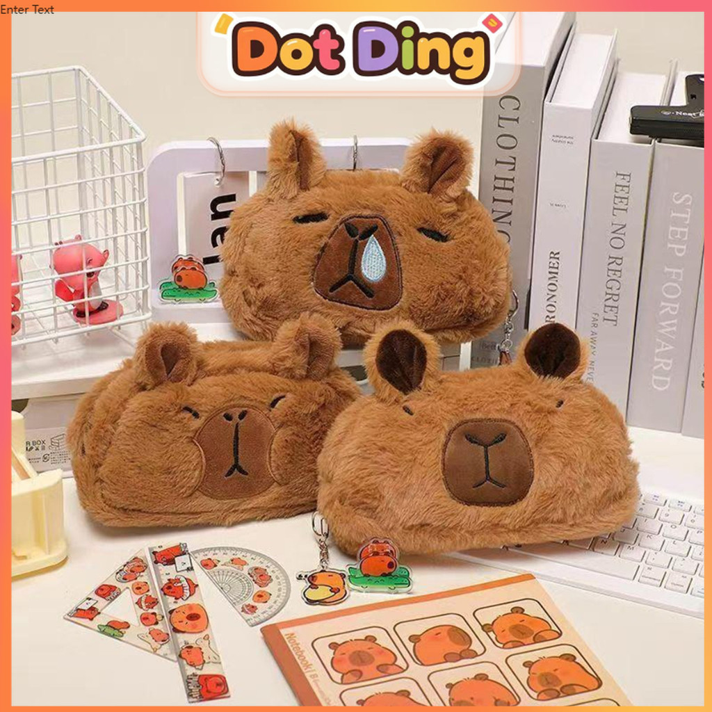 

[DOTDING]Kapibala Series Stationery Pen Tas Ins Cartoon Kapasitas Besar Kapas Makeup Mahasiswa Menyata Penyimpanan Tas Pencil Kasus Perlengkapan Kantor Sekolah