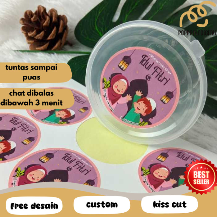 

PpD 2-4 Cetak Sticker Label Bulat Idul Fitri Stiker Lebaran Toples Label Kue Lembaran A3+