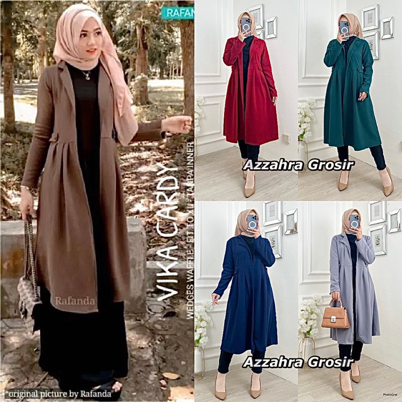 AM - Bianca Cardigan Blazer Wanita Korea Style / Long Cardigan Wanita Panjang Fashion Muslim Outer