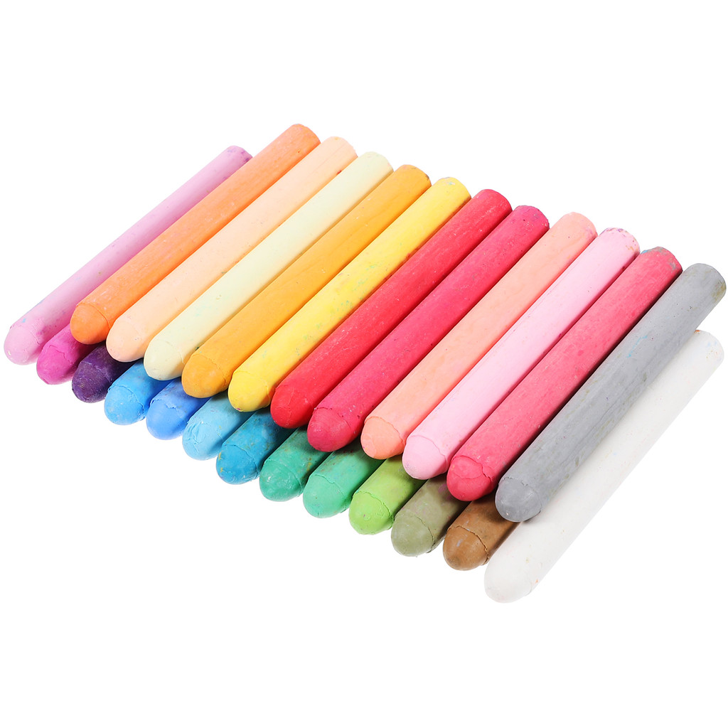 

24pcs Portable Teachers Chalks Water-Soluble Colored Chalks Safety Blackboard Painting Chalks Used For Children To Draw NEW