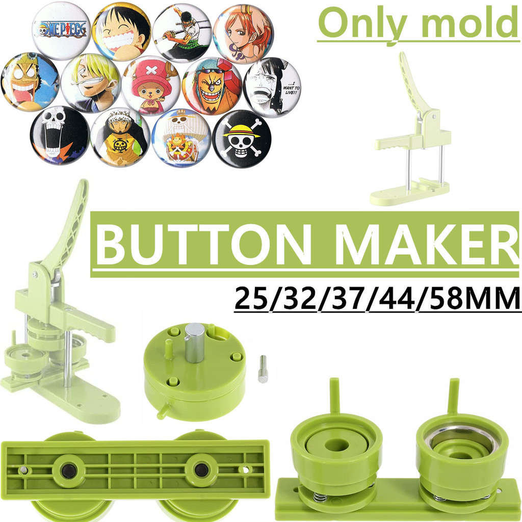 

25--58MM Badge Button Maker Mold,Interchangeable Die Mold,Badge Punching Mold, Slide Rail mold,Button Making DIY Round Pin Maker