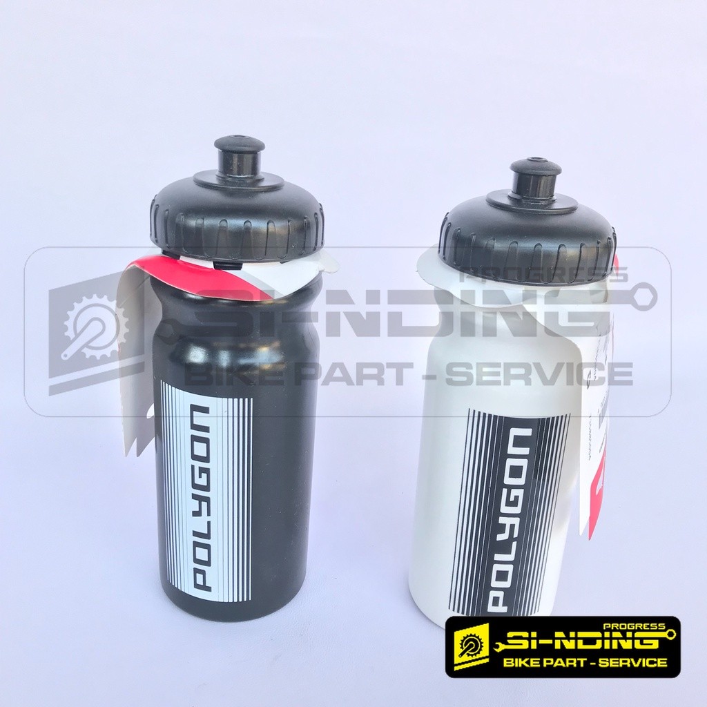 Bidon Botol Tempat Wadah Air Minum Sepeda Polygon 580 mL Hitam Putih
