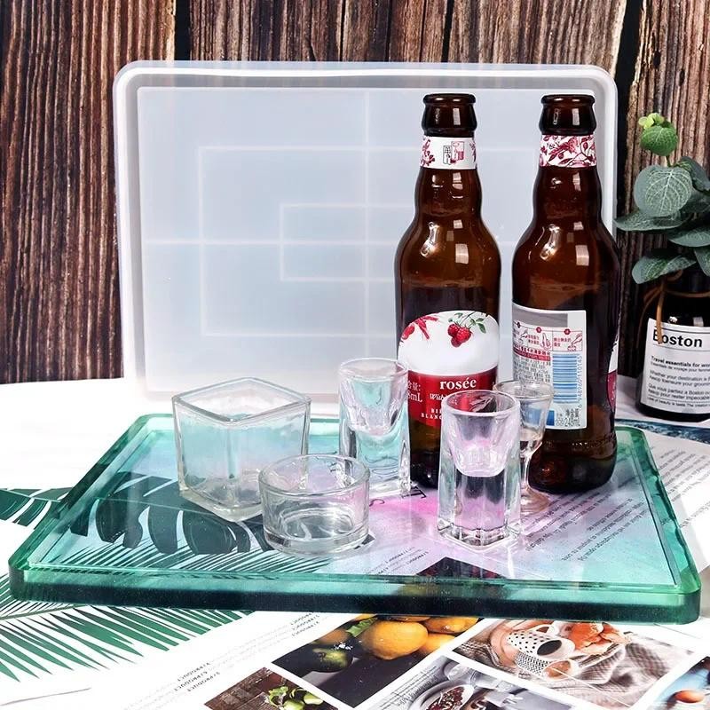 

Big Size Geometric Tray Silicone Mold Rectangular Cement Decor Tray Mold Round Home Storage Tray Epoxy Resin Crafts