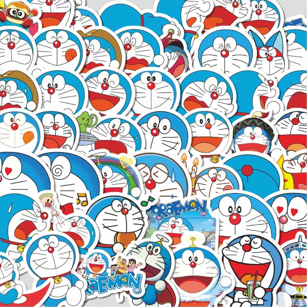 

Stiker Cutting Pack Stiker Anime Kartun Series Doraemon Isi 100Pcs Series Aesthetic Lucu Keren Untuk Koper Bahan Vynil