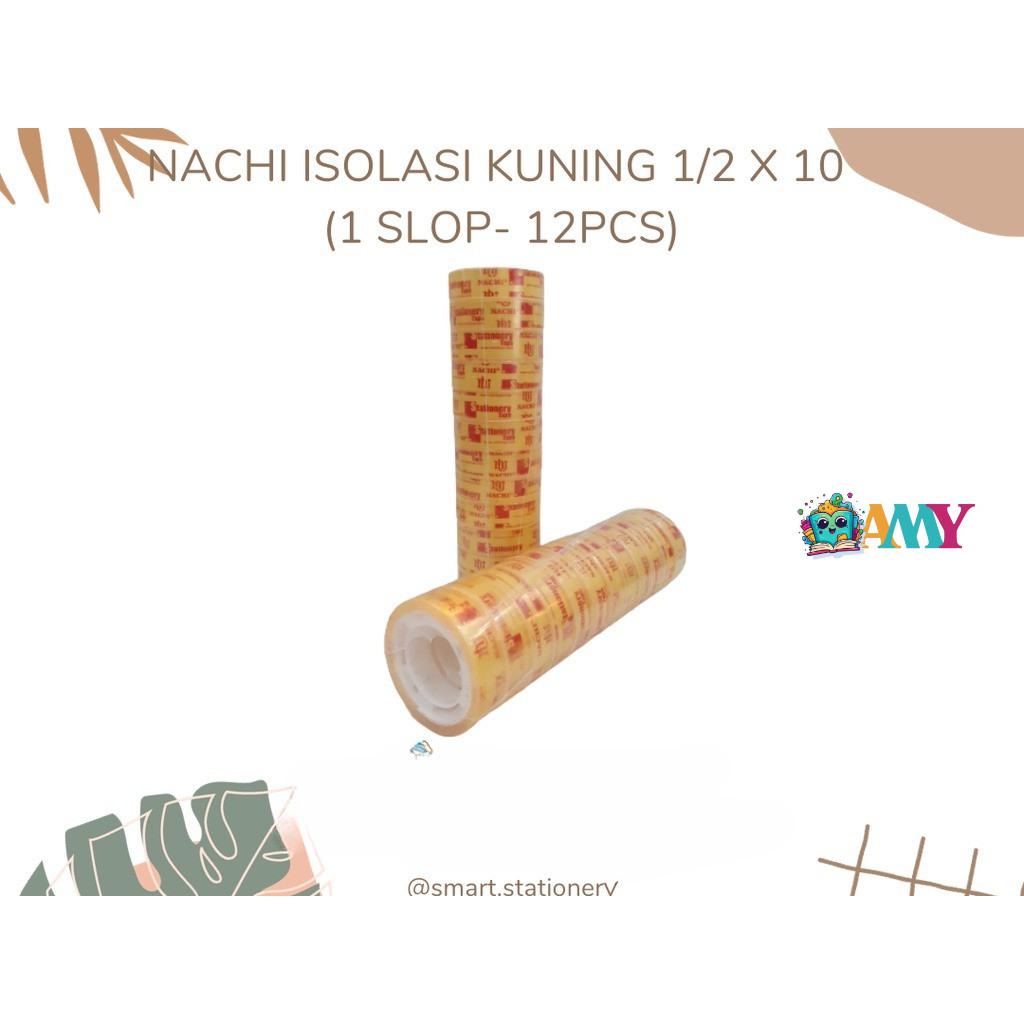 

NACHI ISOLASI KUNING 1/2X10 (1 SLOP- 12 PCS) AMY STASIONARY