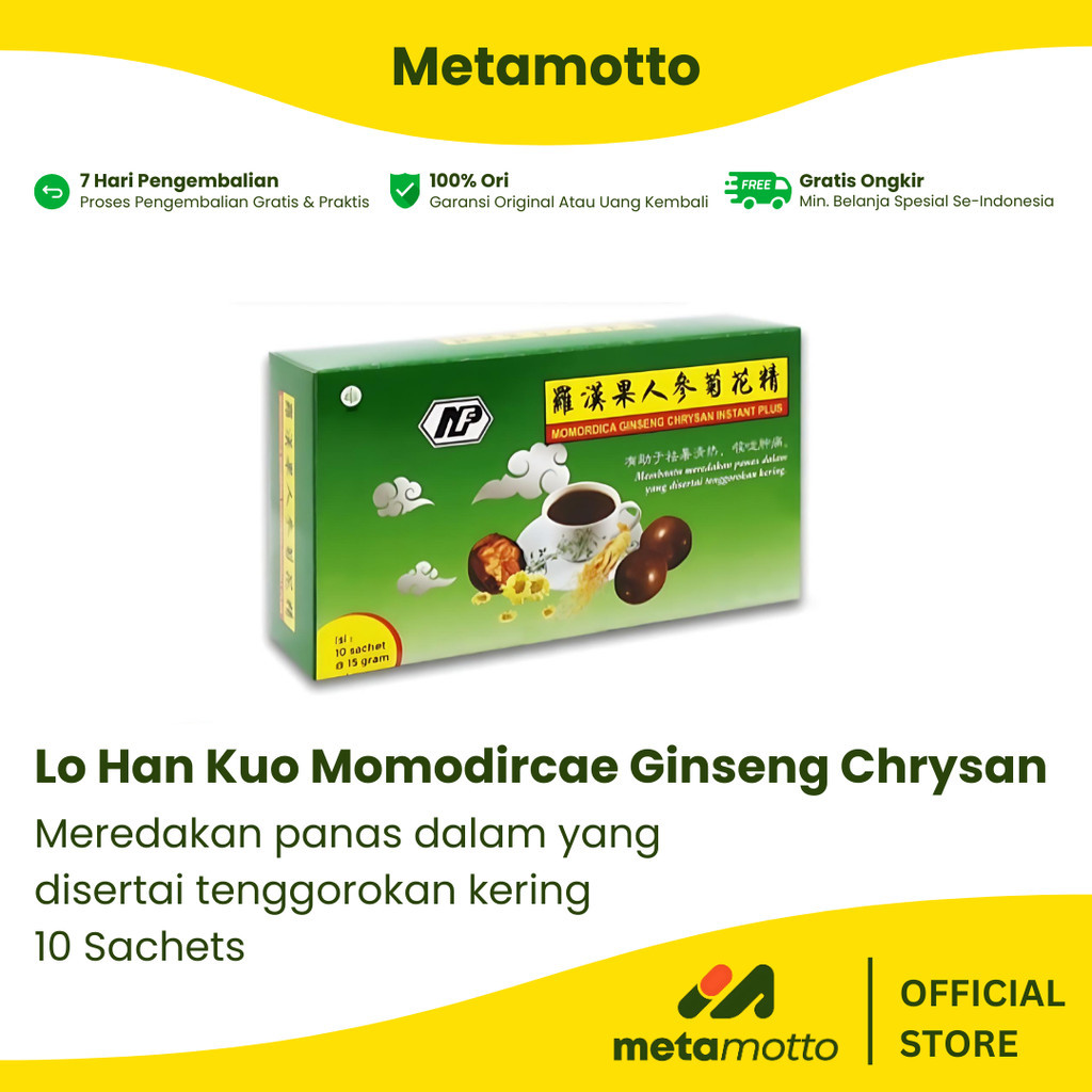 

Lo Han Kuo Momodircae Ginseng Chrysan Instant Plus / Deli Monk Fruit - Metamotto Marelan