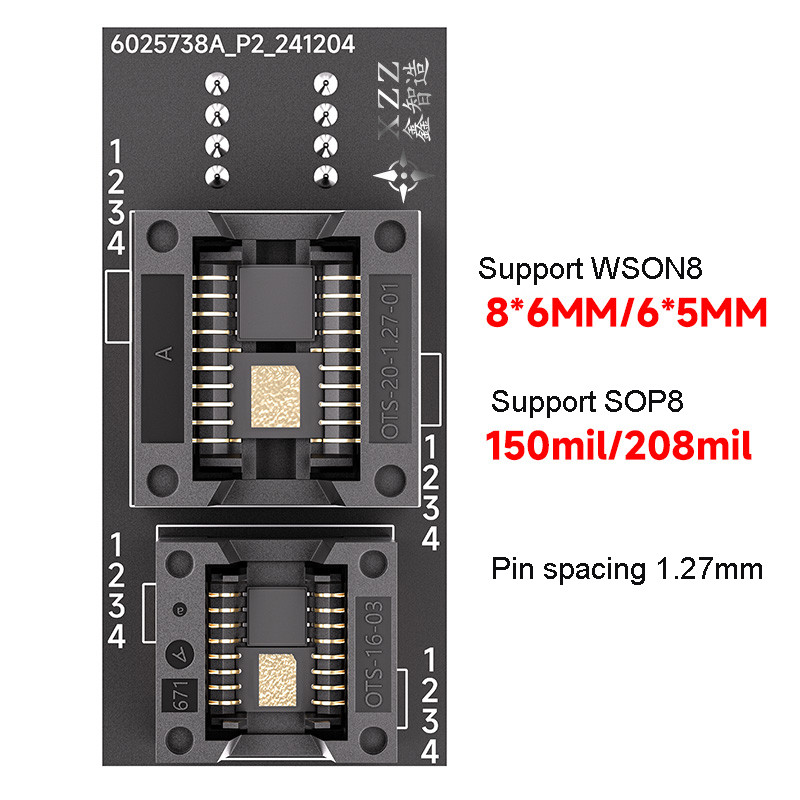 XZZ WSON8 SOP8 Universal 4 IN 1 BIOS Burn Adapter Socket BIOS Burning Seat Universal Pat- 6x8 5x6MM