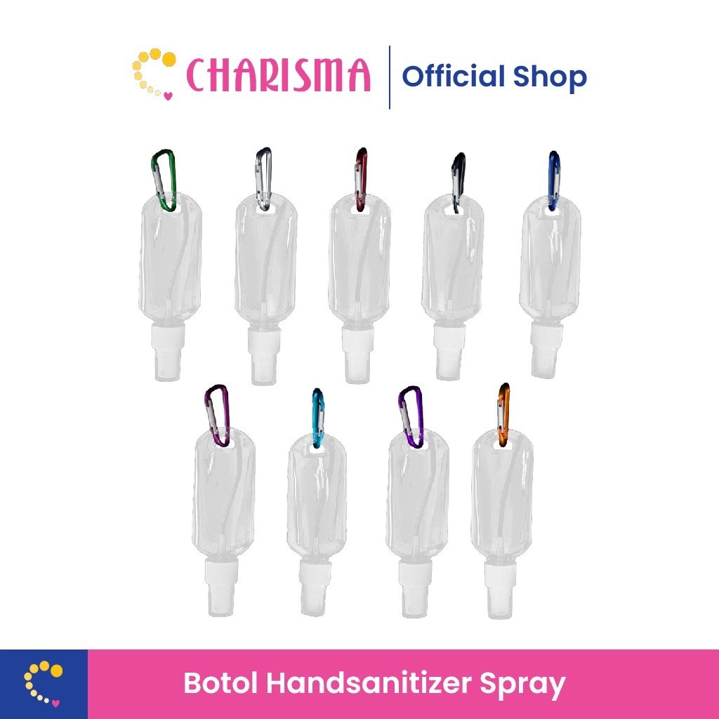 Charisma Botol Hand Sanitizer Spray Gantungan - Gantungan Key Chain / Carabiner  Botol Pet Spray Han