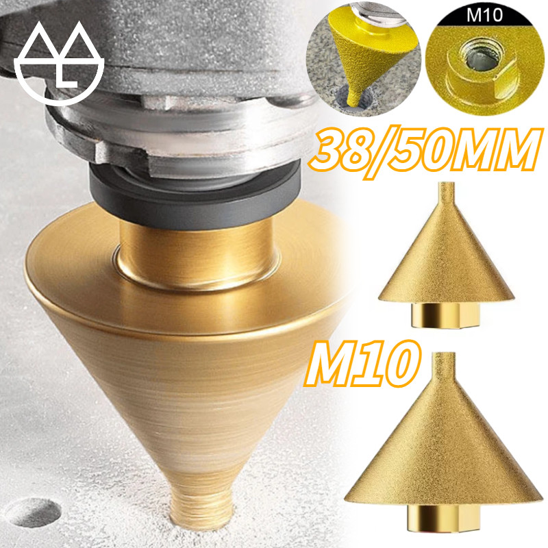 38/50MM Mata CNC Router Diamond Chamfer Profil Batu Granit Marmer Nisan Kaca / Mata Profil Keramik G