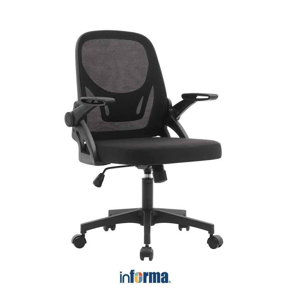 

Informa Ken Kursi Kantor Sandaran Rendah - Hitam Tempat Duduk Kerja Dengan Roda Office Chair Kursi Mesh Staff Karyawan Furniture Indoor Kantor