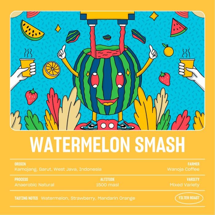 

Kopi Arabika Watermelon Smash! 200 gram Natural ( Biji / Bubuk ) - Biji