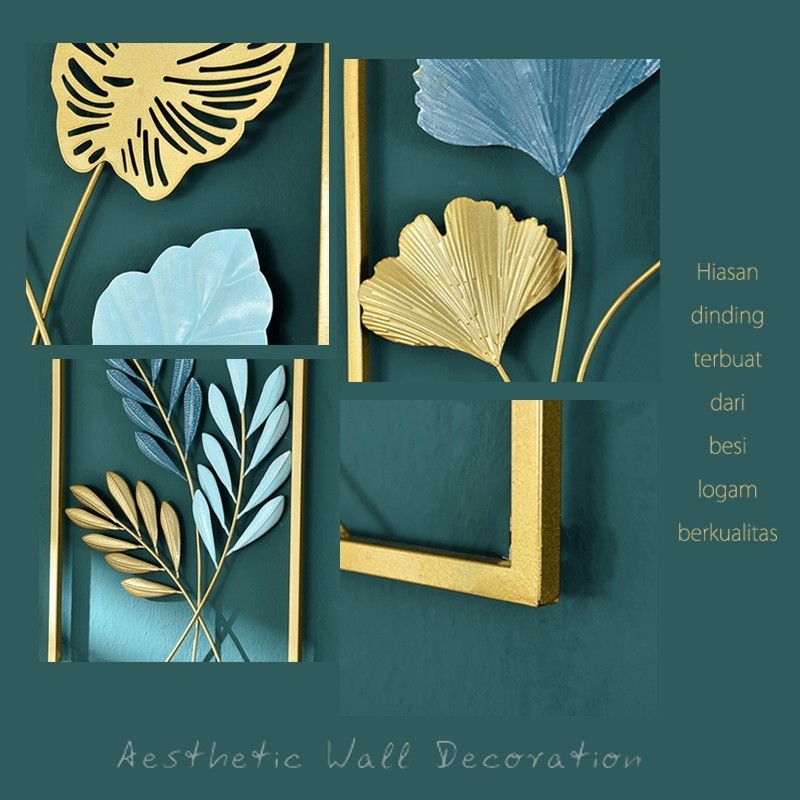 40*60CM hiasan dinding warna-warni/hiasan dinding Logam estetik/Desain berongga/hiasan dinding besi