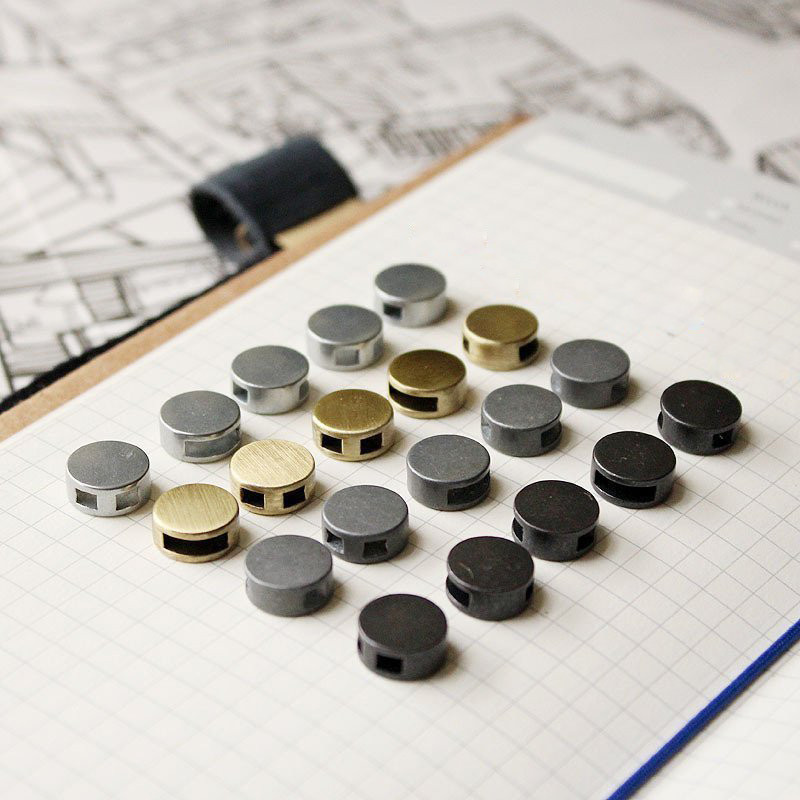 

2Pcs Vintage Travelers Notebook Accessories Metal Rope Buckle Planner Decorative Diy Tool High-Grade Retro Pendant Stationery