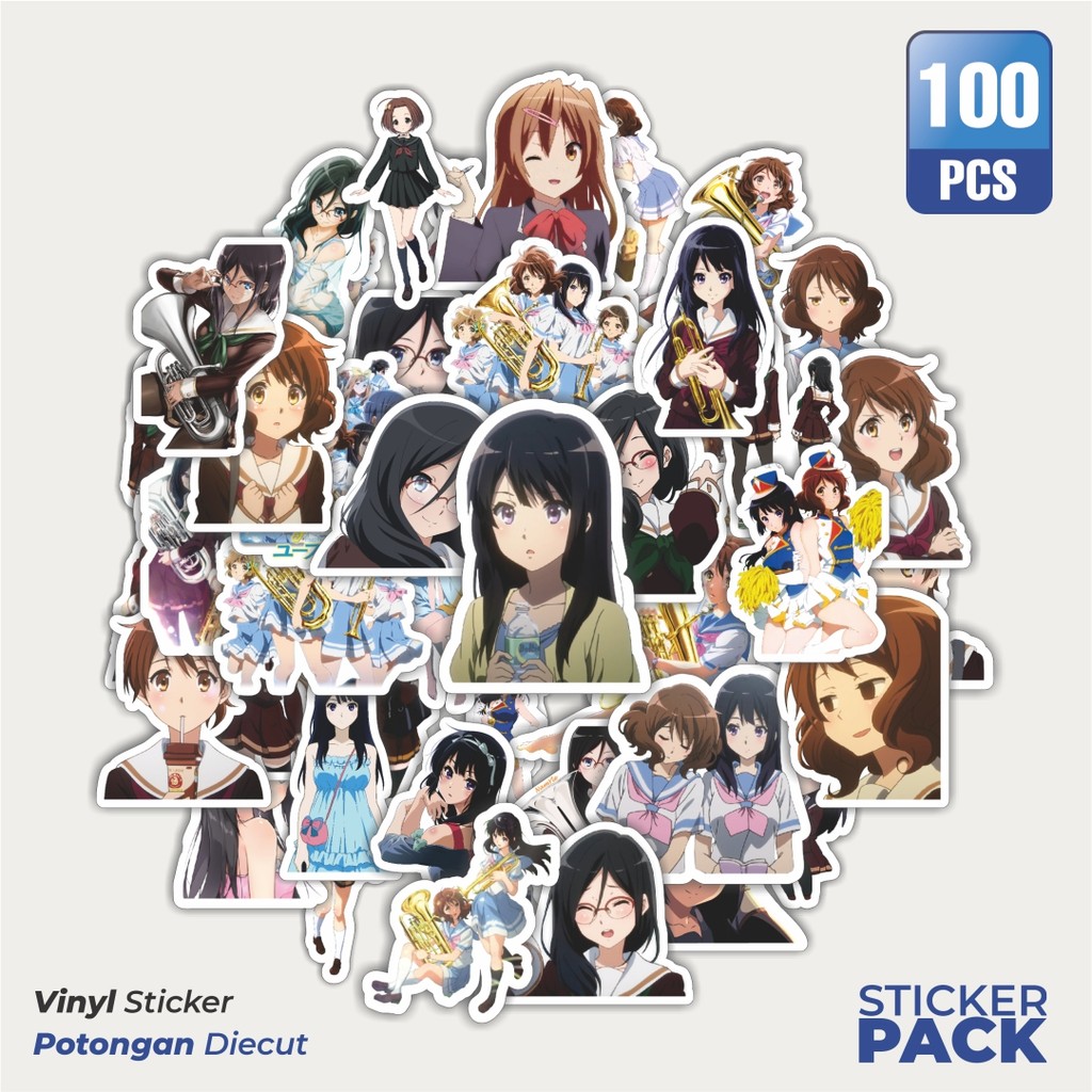 

Super Hemat! 100 PCS Stiker Anime Series Sound Euphonium Character Waterproof Aesthetic- Untuk Laptop, Motor, dan Helm - Paper Stationery Pack