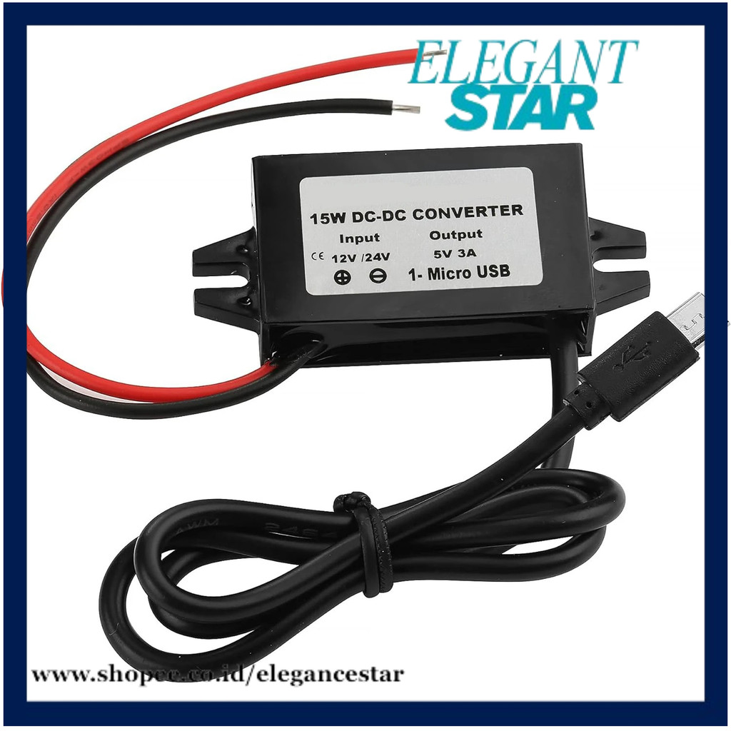 Waterproof 12V/24V to 5V Converter DC-DC Buck Module Power Adapter USB-A Female/C Type/Dual USB/Open