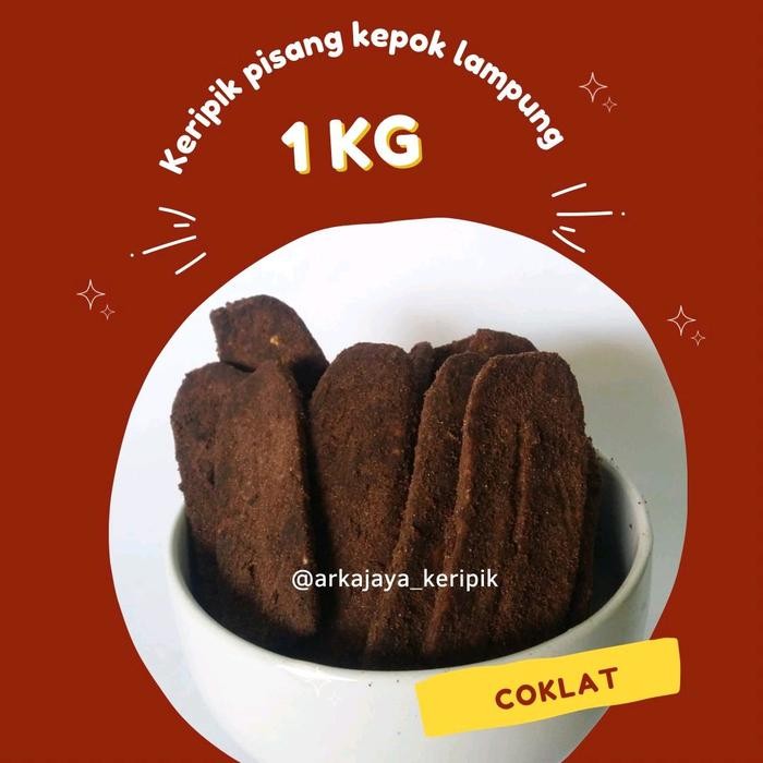 

PROMO 1 kg keripik pisang kepok khas Lampung cokelat dan aneka rasa Cemilan Snack Food (panjang) snack murah pisang coklat lampung - Coklat, 1 kg panjang
